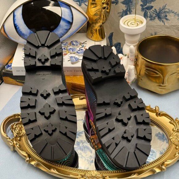 🆕 KURT GEIGER LONDON 🧿 NWOB Patterned Southbank Loafers Sz EU 37 US 7 - Picture 12 of 15